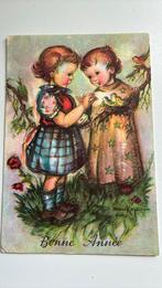 Kinderkaart. Kinderen met een nestje vogels.1965, Ophalen of Verzenden, 1960 tot 1980, Kinderen