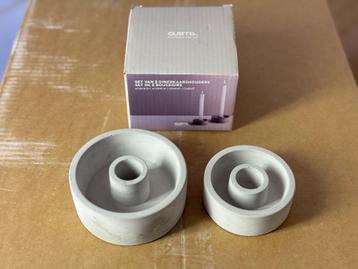 Set van 2 dinerkaarshouders 7,8x3cm 10x4cm Cement NIEUW  beschikbaar voor biedingen