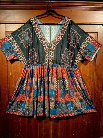 mooie strandjurk vintage print One Size beschikbaar voor biedingen