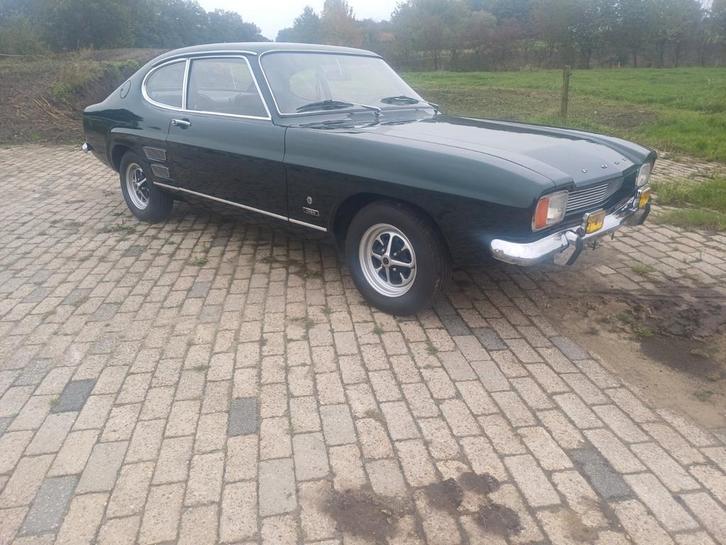 Ford Capri 1 1.3 1300 V4, Auto's, Oldtimers, Bedrijf, Ford, Benzine, Handgeschakeld, Groen, Zwart, Leder en Stof, Achterwielaandrijving
