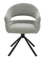 Draaibare Eetkamerstoel ‘Linn’ – Taupe | Modern & Comfortabe, Japandi, Hotel Chique, Modern, Ophalen of Verzenden, Metaal, Pole to Pole