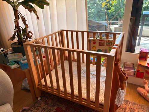 Bopita box Brent naturel met wieltjes, Kinderen en Baby's, Boxen, Zo goed als nieuw, Rechthoekig, In hoogte verstelbaar, Boxkleed