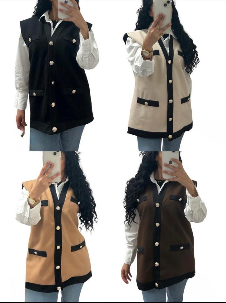 Dames gilets restpartij kleding voorraad webshop!, Kleding | Dames, Bodywarmers, Nieuw, Maat 34 (XS) of kleiner, Beige, Ophalen of Verzenden