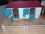 Schleich huis, paardenstal, rijbak en wasplaats, Ophalen of Verzenden, Zo goed als nieuw, Poppenhuis