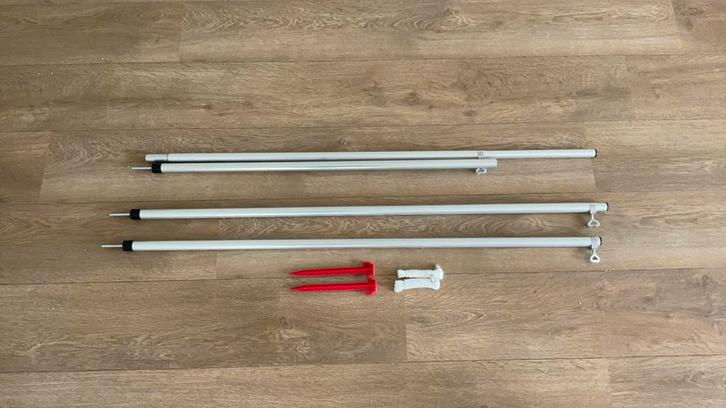 Luifelstokkenset Sunstation 22 mm aluminium, Caravans en Kamperen, Caravan accessoires, Zo goed als nieuw, Ophalen of Verzenden