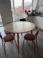 Ronde eettafel, Huis en Inrichting, Tafels | Eettafels, Ophalen, Gebruikt, 100 tot 150 cm, Rond
