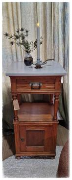 Frans bijzet kastje, wit marmer blad., Huis en Inrichting, Tafels | Bijzettafels, Ophalen