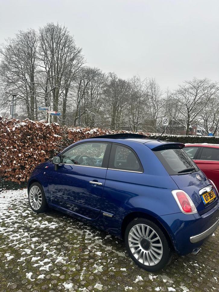 Fiat 500 1.2 AUT 51KW 2009 Blauw Sport NAP, Auto's, Fiat, Particulier, Airbags, Airconditioning, Boordcomputer, Centrale vergrendeling