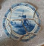 Scherven Delfts blauw bordje Porceleyne Fles Ø25cm, Antiek en Kunst, Antiek | Wandborden en Tegels, Ophalen of Verzenden