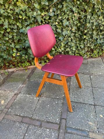 Retro Eetkamerstoel Teak Skai beschikbaar voor biedingen