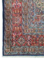 Handmade Persian wool Moud carpet square silk 214x224cm, Persian Perzisch vintage oosters hype, Crème, Gebruikt, Vierkant