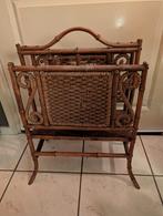 Vintage tijdschriften rek van bamboe rotan Engelse stijl, Ophalen of Verzenden, Gebruikt