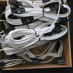 Witte Custom PC Kabels - Complete Set, Computers en Software, Pc- en Netwerkkabels, Ophalen of Verzenden, Zo goed als nieuw