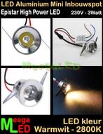 LED mini Camper inbouwspot spot M1 - 230V 3watt - Warmwit, Caravans en Kamperen, Ophalen of Verzenden, Nieuw