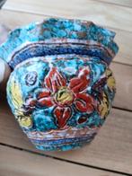 Vintage Keramiek Bloempot met Bloemen, Antiek en Kunst, Antiek | Keramiek en Aardewerk, Ophalen of Verzenden