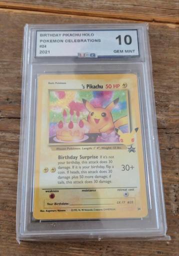 Pikachu Birthday #24 Pokemon Celebrations PSA10 kans beschikbaar voor biedingen