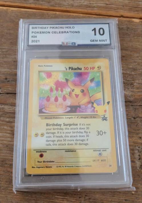 Pikachu Birthday #24 Pokemon Celebrations PSA10 kans, Hobby en Vrije tijd, Verzamelkaartspellen | Pokémon, Nieuw, Losse kaart