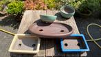 5 Bonsai japanse potjes schaaltjes mame bonsai, Rond, Ophalen of Verzenden, Zo goed als nieuw, Aardewerk