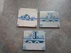 Antieke tegels - 3 stuks, Antiek en Kunst, Ophalen of Verzenden