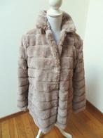 F17 LINEA LORESI imitatie bontjas beige M 38/40, Kleding | Dames, Maat 38/40 (M), Beige, Ophalen of Verzenden, Zo goed als nieuw