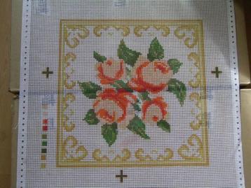 NIEUW Voorbedrukt stramien wit achtergrond. Verkoop ook DMC beschikbaar voor biedingen