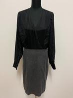 J253 - Zwart-grijze Black Label by Paul Smith jurk maat 38 (, Kleding | Dames, Jurken, Maat 38/40 (M), Zwart, Ophalen of Verzenden