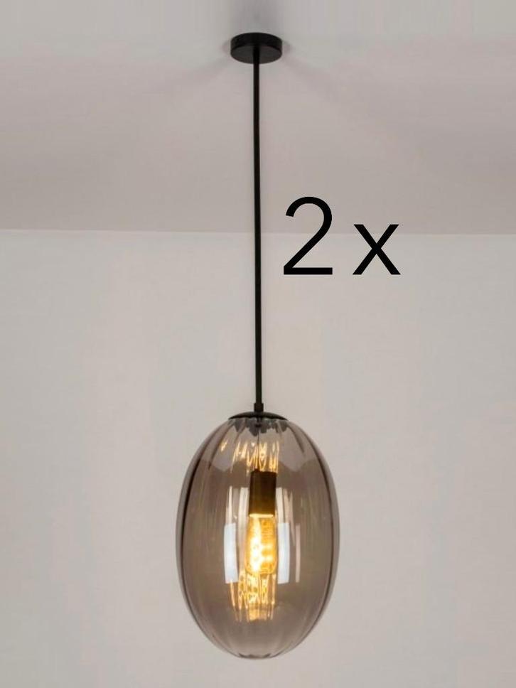 Twee hagelnieuwe Lumidora hanglampen type 73273, Huis en Inrichting, Lampen | Hanglampen, Nieuw, 50 tot 75 cm, Glas, Metaal, Ophalen