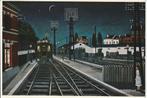TREINEN IN DE AVOND GOEDEREN PERSONEN KIND 1897 PAUL DELVAUX, Verzamelen, Ophalen of Verzenden, Gebruikt, Trein, Kaart of Prent