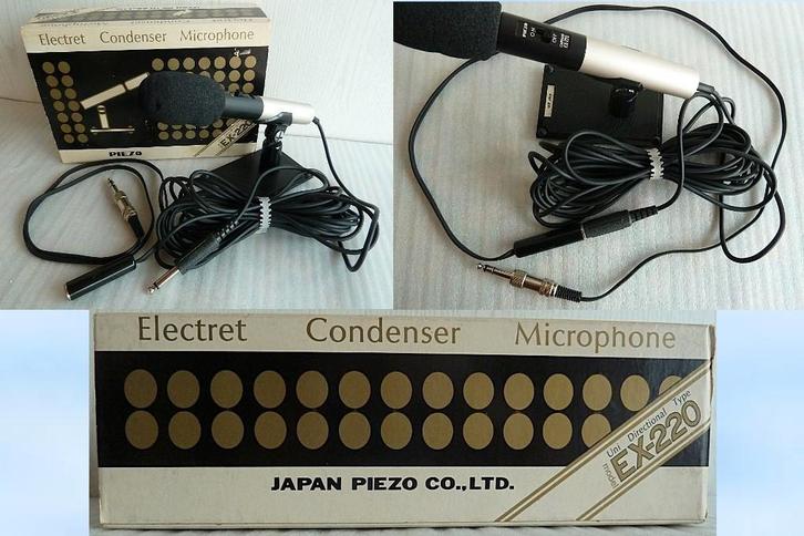 Mikrofoon Piezo Carfioid Ex-220 Electret Condenser, Muziek en Instrumenten, Microfoons, Zo goed als nieuw, Studiomicrofoon, Ophalen of Verzenden
