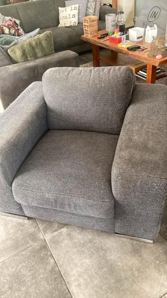 Designstoel Kuka antraciet/grijs - Gratis!, Huis en Inrichting, Fauteuils, Gebruikt, Stof, 75 tot 100 cm, 75 tot 100 cm, Ophalen