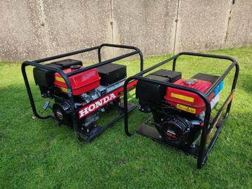 2 HONDA aggregaten (type EC6000, 13 pk Honda GX390, 5,8 kVA) beschikbaar voor biedingen