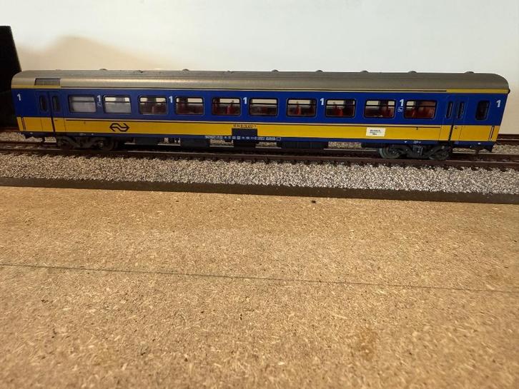 Marklin  HO 4164 Rijtuig NS ICR Buurland A, blauw/geel, 1e, Hobby en Vrije tijd, Modeltreinen | H0, Gebruikt, Wagon, Wisselstroom