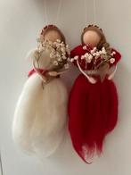Set van 2 Handgemaakte Waldorf Engel - Lontwol Decoratie, Huis en Inrichting, Ophalen of Verzenden, Nieuw