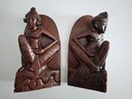 Art deco balinese boekensteunen gesigneerd, Ophalen of Verzenden
