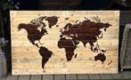 Wandbord “Wereldkaart” (duurzaam hout), Ophalen of Verzenden, Nieuw