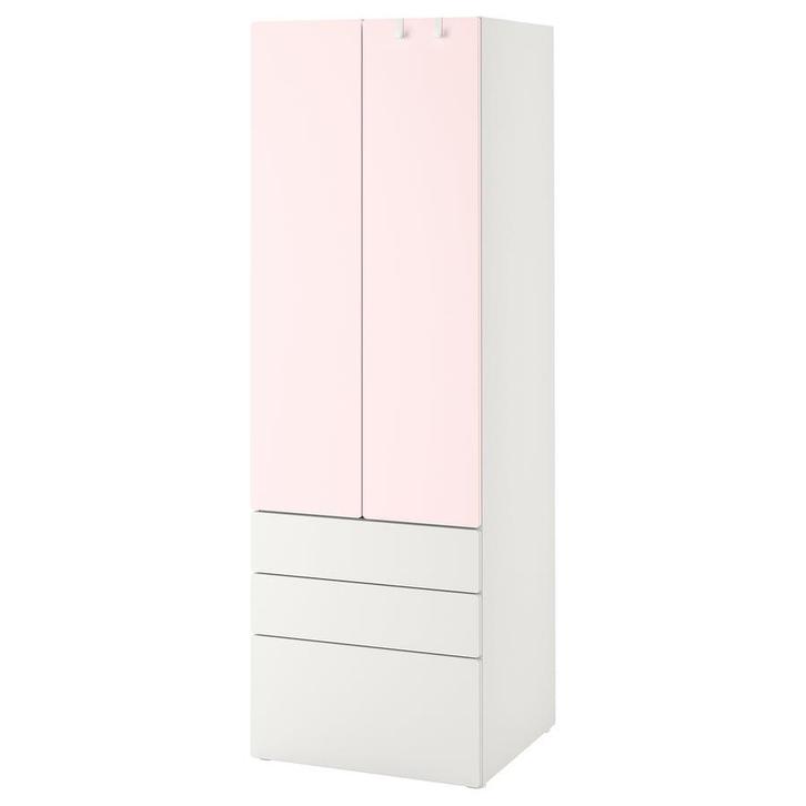 SMÅSTAD/PLATSA IKEA Kast, wit/roze, 3 lades, Huis en Inrichting, Kasten | Kledingkasten, Zo goed als nieuw, 150 tot 200 cm, 50 tot 100 cm