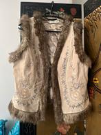 Traditioneel gilet met borduursels vest xl, Ophalen of Verzenden, Zo goed als nieuw, Maat 42/44 (L), Beige