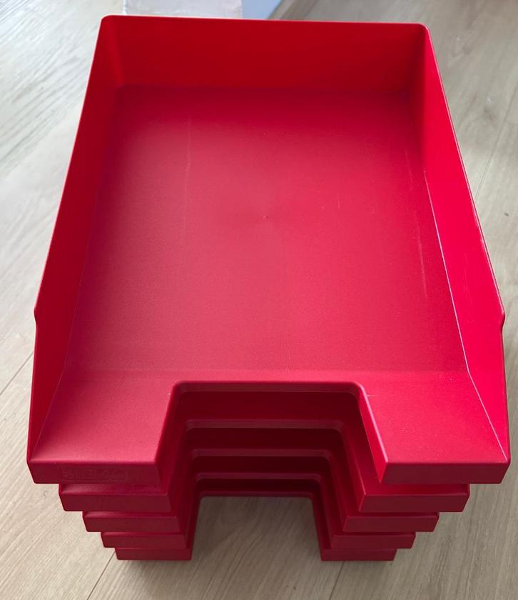 Rode brievenbakjes / postbakjes, 4 + 1 gratis!, Diversen, Bureau-accessoires, Zo goed als nieuw, Verzenden