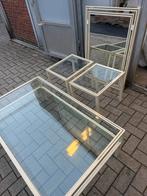 Pierre Vandel Paris Salontafel Set, Huis en Inrichting, Gebruikt, Glas, Minder dan 50 cm, Rechthoekig