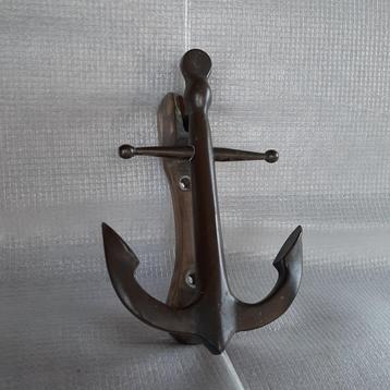Vintage deurklopper in de vorm van een anker - koper beschikbaar voor biedingen