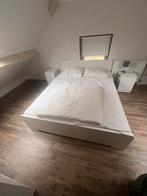 Tweepersoonsbed 180x200, Huis en Inrichting, Slaapkamer | Bedden, Ophalen, Wit, Tweepersoons, Zo goed als nieuw