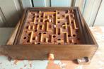 Groot, Vintage behendigheid spel,labyrint,hout,oud-hollands, Antiek en Kunst, Ophalen of Verzenden