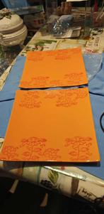 borden vierkant zijde 20.5 cm oranje Casa, Keramiek, Ophalen of Verzenden, Zo goed als nieuw, Bord(en)