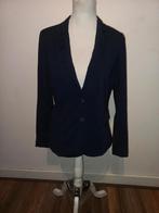Donkerblauwe travelstof blazer van Elvira maat 38, Ophalen of Verzenden, Zo goed als nieuw, Maat 38/40 (M), Blauw