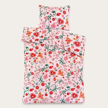 NOUS Kids dekbedovertrek set 120 x 150 cm – bloemen & vogels beschikbaar voor biedingen