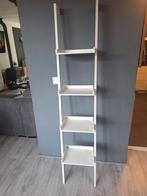 Witte Leunende Wandladder Boekenkast - 4 Laags, Huis en Inrichting, Ophalen
