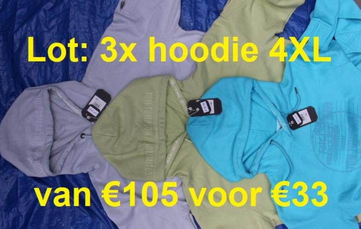 Lot:  3x Tom Tompson heren hoodie 4XL XXXL met print nieuw, Kleding | Heren, Truien en Vesten, Nieuw, Overige maten, Blauw, Verzenden