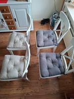 Ikea Ingolf Stoelen + Tafel, Wit, incl. Kussens, Huis en Inrichting, Stoelen, Ophalen