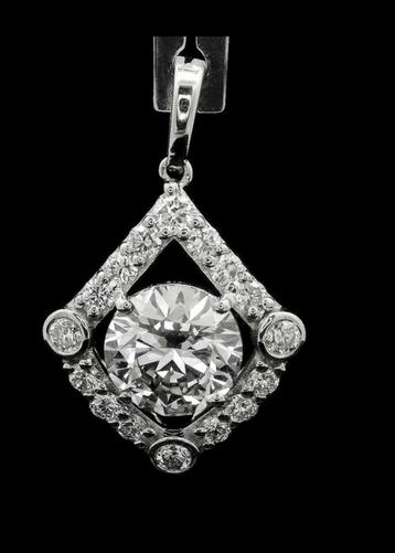 14 k witgoud hanger met diamanten beschikbaar voor biedingen