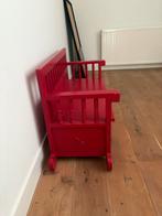Rood Klepbankje voor Kinderkamer, Huis en Inrichting, Ophalen, Gebruikt, Met klep(pen), 50 tot 100 cm